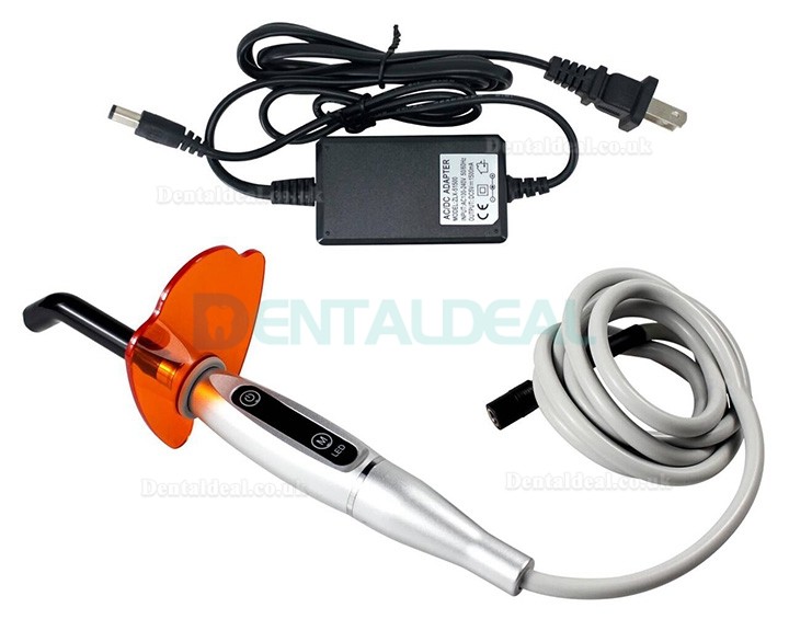 5W Dental Wired Built-in LED Curing Light Lamp 1500mw/cm2 High Indensity Silver